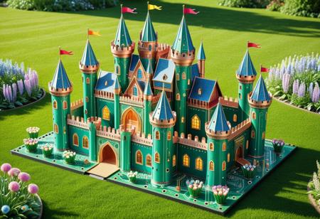 A happy cute, (castle:1.2), (pcb_style:1.5), building, architecture, Adorable, heart warming, cheerful, detailed, bright colours, shiny, eco-friendly, garden, (summer:1.8), environmental, sunlight, shadows, digital art, whimsical, playful, intricate details, high resolution, photorealistic, joyful atmosphere, gentle, soft lighting, cartoonish style, enchanting, vivid, appealing, imaginative, family-friendly, [photography, realistic, photorealistic, (8k), (highly detailed), cinematic lighting, intricate details, (high resolution), award-winning,   correct focus, realistic, realistic lighting, (highly detailed),  masterpiece], ((Cinematic Still-Shot)), no humans,