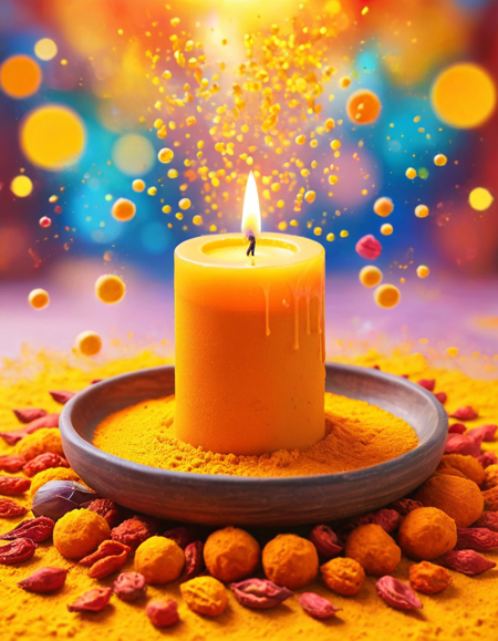 surreal, ral-spicecurry, Bokeh, digital art, colorful art stylized by Loish, Yankeecore, Candle light, <lora:ral-spicecurry:0.9>, dynamic background, magical composition, original, sunny, fabulous colors, dynamic dramatic composition, full color, intense, set logical ambient background, theatrical