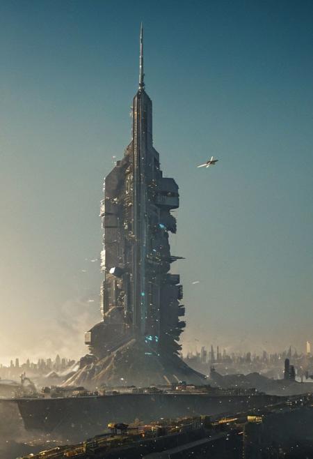 (futuristic:1.5) a huge military factory made of steel, glass, fog, sun, in the clouds, , futuristic military planes, moody tones, old book style ink cover illustration, on parchment,
 (real landscape:1.1), (blurred background:1.0), [buildings|BREAK|trees|BREAK|Crowd|buildings|BREAK|trees|BREAK|Crowd|buildings|BREAK|trees|BREAK|Crowd:0.7], (background, more_details:0.3) 
great lighting, clear, futureskyline, industrialbuilding, xtower