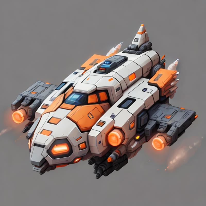 Cute Isometric Spaceships (SD 1.5) image by thriggle