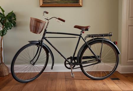 an Antique bicycle very nice masterpiece  in my living room in holand spain