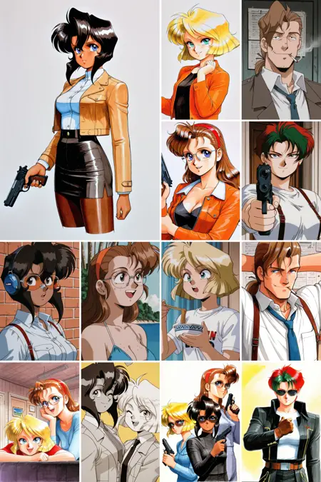 [illustrious XL] 5 in 1，Kenichi Sonoda/园田健一 《Gunsmith Cats》/《猫眼女枪手》 - Artist Style
