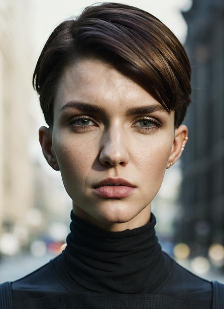 A stunning intricate full color portrait of (sks woman:1),wearing a black turtleneck, epic character composition, by ilya kuvshinov, alessio albi, nina masic, sharp focus, natural lighting, subsurface scattering, f2, 35mm, film grain, <lora:locon_ruby_v1_from_v1_64_32:1.3>