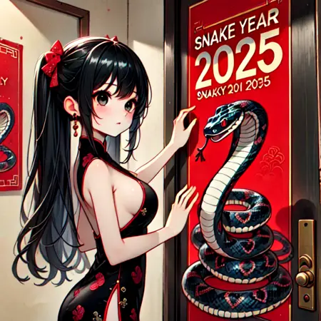 girl like snake year spring couplets