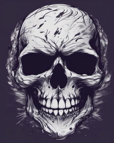 skull head, tshirt design <lora:last:1>