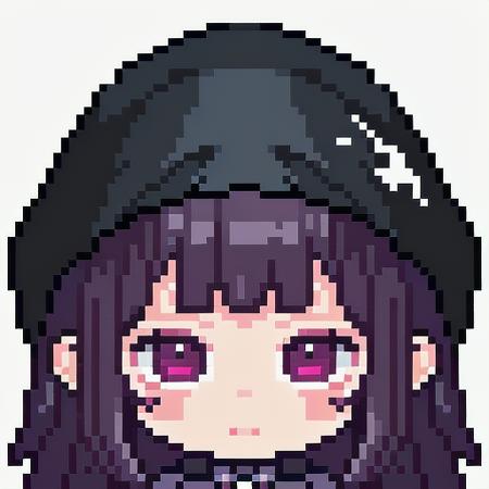 Pixel art, 1girl, cute, portrait, bust up, upper body, transparent background, chibi