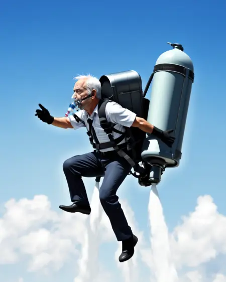 Jetpack and Oxygen mask for breaking through the atmosphere