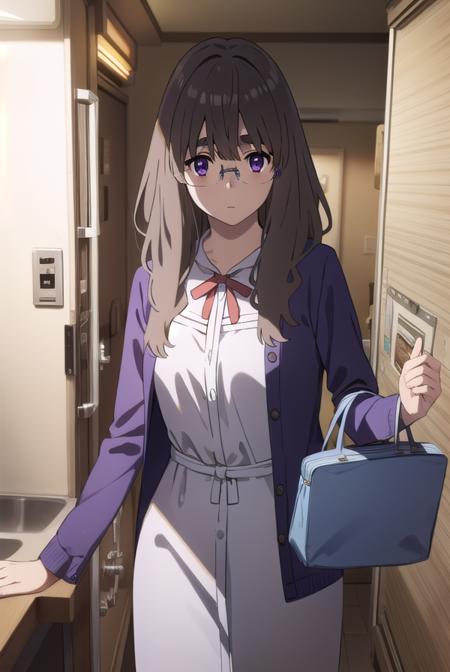 akaneaioi, <lora:akane aioi movie-lora-nochekaiser:1>,
akane aioi, long hair, brown hair, purple eyes, red eyes, glasses, thick eyebrows,
BREAK dress, white dress, cardigan, orange cardigan,
BREAK indoors,
BREAK looking at viewer, (cowboy shot:1.5),
BREAK <lyco:GoodHands-beta2:1>, (masterpiece:1.2), best quality, high resolution, unity 8k wallpaper, (illustration:0.8), (beautiful detailed eyes:1.6), extremely detailed face, perfect lighting, extremely detailed CG, (perfect hands, perfect anatomy),