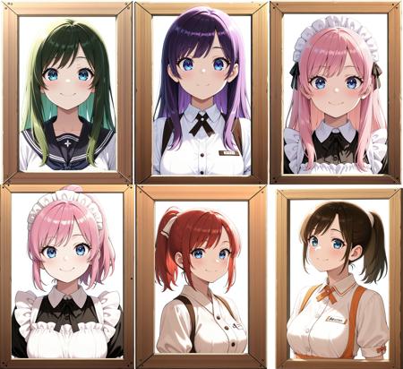 Civitai 木枠入り人物像-目隠し / Framed Portrait – covering own eyes v1.0