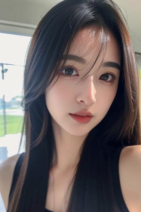 yazhou,(best quality:1.2),ultra highres,high quality,(realistic, photorealistic:1.4),1girl,solo,long hair,black eyes,upper body,(facing_viewer:1.2),looking at viewer,