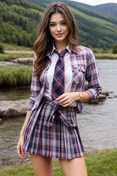 woman, beautiful face, cute, realistic, detailed, scenic view, noon, full body shot
<lora:DETAIL_SLIDER_BY_STABLE_YOGI:1>
<lora:Plaid School Dress By Stable Yogi:1> red Plaid shirt, skirt, necktie