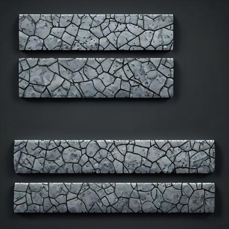 Hyper-realistic, detailed, intricate, flat texture, game item, stone round bar, centered, simple black background
