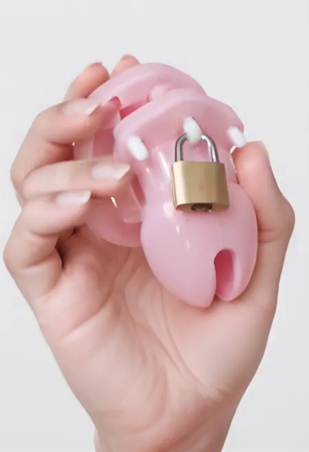 Holding Chastity Cage