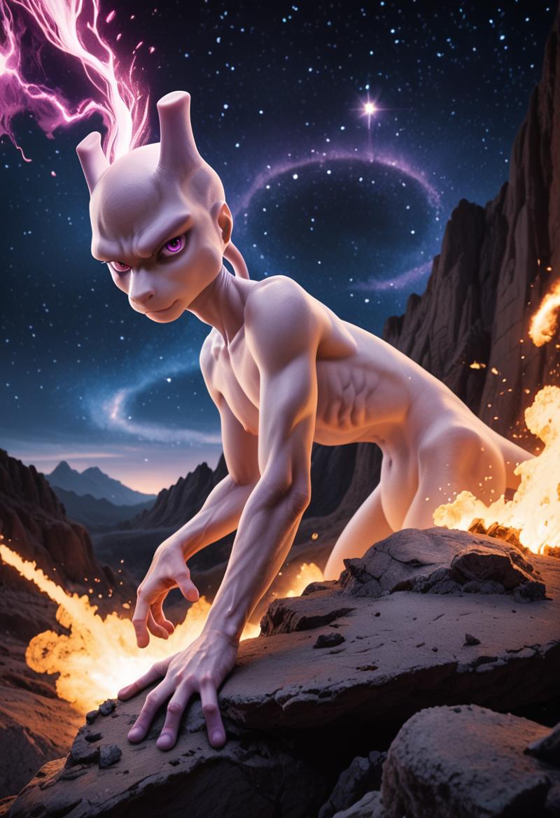 score_9__score_8_up__score_7_up__photo__realistic__halftone_effect__retro_artstyle__mewtwo__solo__pokemon_creature__purple_energy__purple_magic__glowing_purple_eyes__explosion__war__cav_2382850504.png