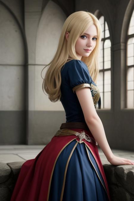 masterpiece, high detailed skin, best quality, high res, very aesthetic, anime style, studio anime, source_ecchi, anime, masterpiece, best quality, 
18 year old, adult, medium sized breasts, egirlthot, ((youthful, young, adult, kawaii, very kawaii)),, soft skin, smooth looking skin, indoors, tavern, D&D setting, room, solo, slim, petite, standing,perfectly round breasts,futa, smile, arched eyebrows, innocent girl, petite, blue eyes,  (smooth hair), ((blonde hair)), long hair, (head tilted), (slim fit), slender body, skinny futa natural breasts, breasts apart, normal hands, perfect ass, (finely detailed face),
BREAK.   sitting, paladin class, white paladin outfit, paladin armor,  long skirt, tunic top, medieval clothing, fantasy clothing, short sleeves