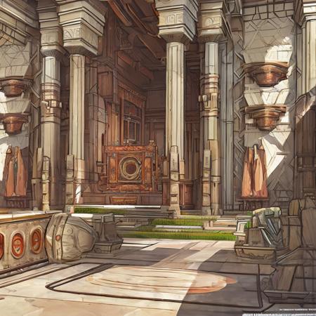 An ancient aztec cathedral interior with religious iconography and large pillars with sconces within a haunted jungle aztec ancient history  (InkSketchColour1 :0.8)cardstyle laxpeintv2 (InkSketchColour1Subtle:0.7) vray-render