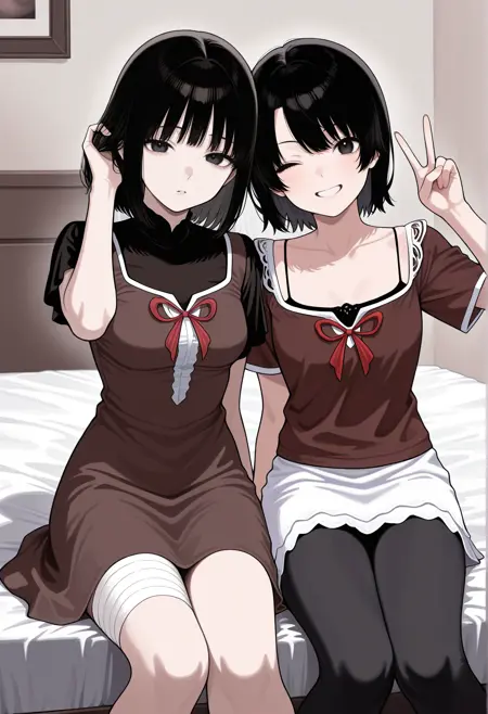 Mayu & Mio Amakura (Fatal Frame) XL [pony + Illustrious]