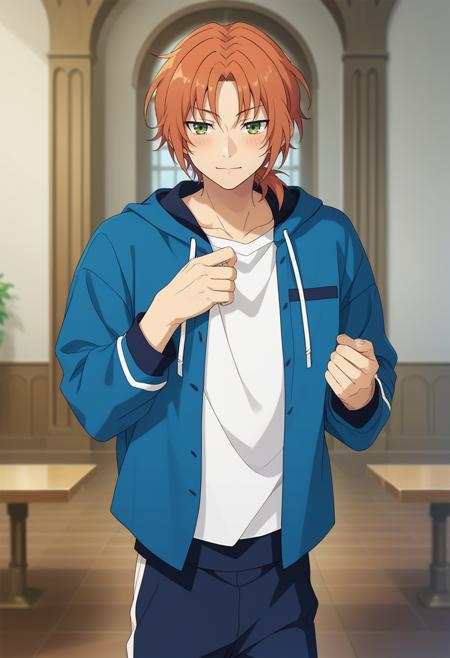  Leo Tsukinaga, orange hair, green eyes