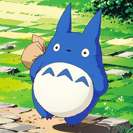 <lora:totoro001:0.7>,solo,
medium_totoro,
carrying a bag,