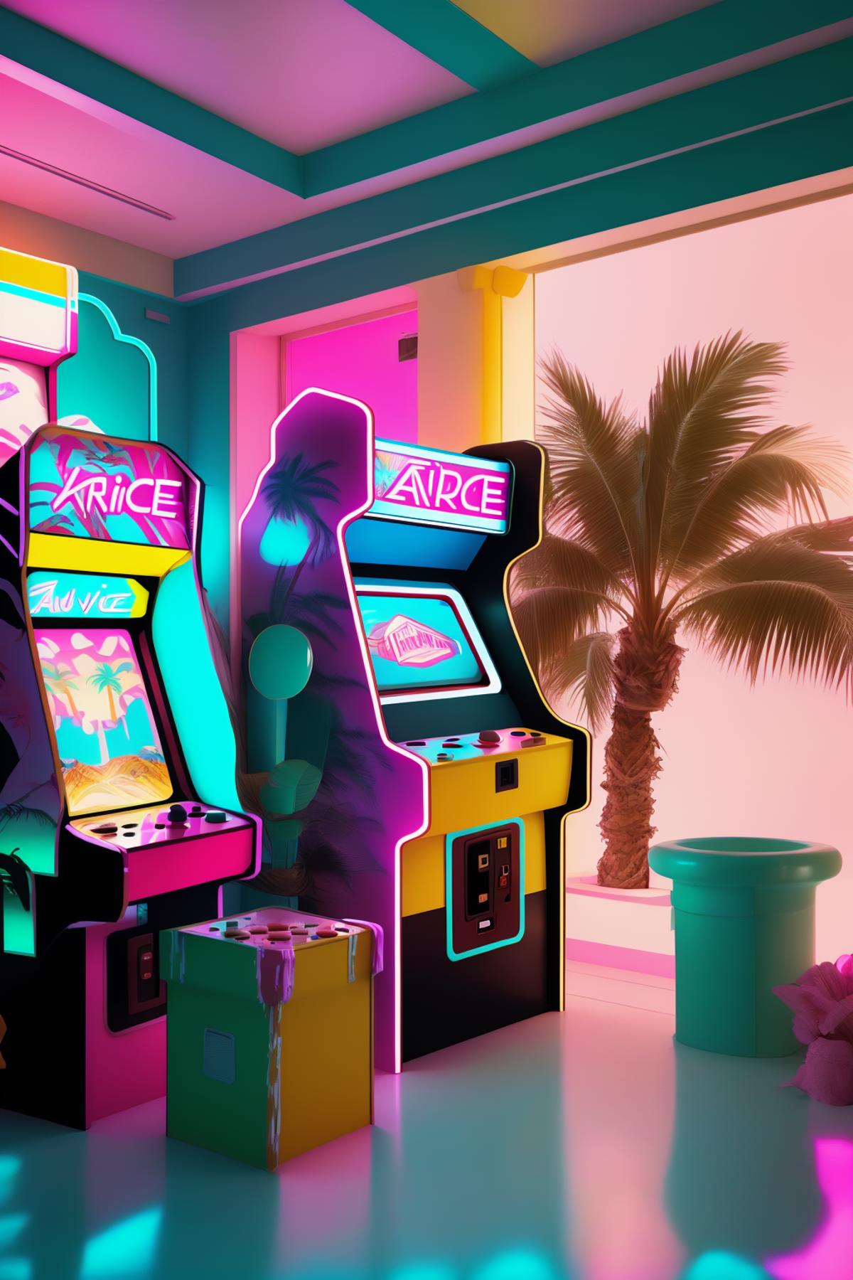 Miami Vice Arcade Retreat image by Ciro_Negrogni