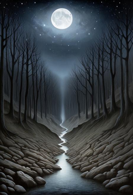 Irritating eternal endless emptiness of space fulfilled with the immense inexhaustible irresistible source of awe and horror, masterpiece, best quality, detailed, high quality, scenery, by xavier valls