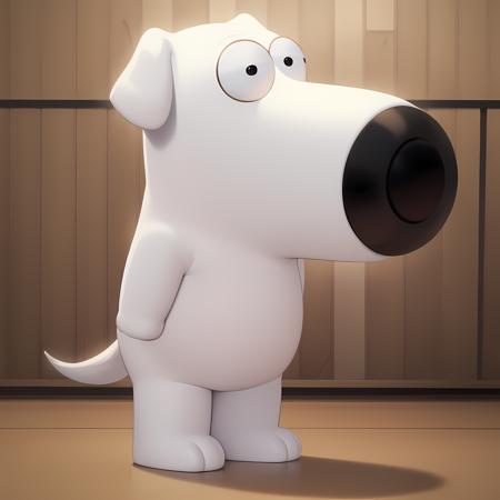 ((masterpiece, best quality)),(complex light), full body, Brian griffin, <lora:TheGooder_Brian_Griffin1-10:0.6>,round eye, dog, standing,