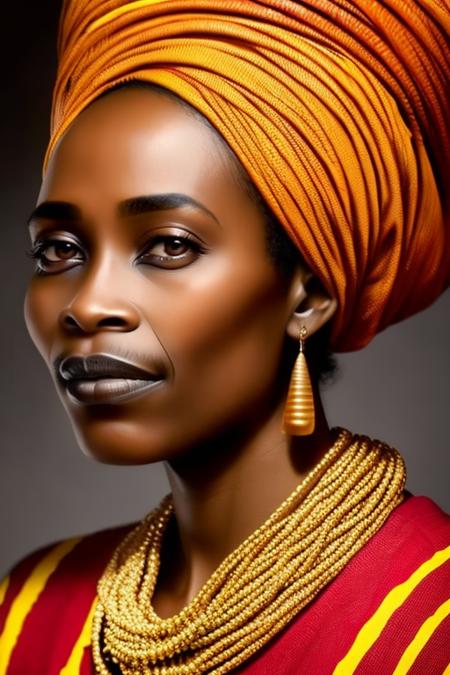 photo portrait,  (african woman:1.3) detailed skin,  skin pores,   masterpiece, sepia <lora:BarnumAtelier:0.7>