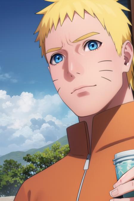 narutouzumaki, <lora:naruto uzumaki-lora-nochekaiser:1>,
naruto uzumaki, uzumaki naruto, blue eyes, blonde hair, male focus, facial mark, whisker markings, short hair,
BREAK long sleeves, jacket, orange jacket, pants, black pants,
BREAK outdoors, nature, forest, grass, sky, sun, clouds,
BREAK looking at viewer,
BREAK <lyco:GoodHands-beta2:1>, (masterpiece:1.2), best quality, high resolution, unity 8k wallpaper, (illustration:0.8), (beautiful detailed eyes:1.6), extremely detailed face, perfect lighting, extremely detailed CG, (perfect hands, perfect anatomy),