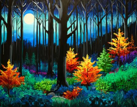 acrylic painting,darck dense forest,night ,moon, acrylic painting,darck dense forest,night,moon, heavenly, beautiful, glowing, vivid, intricate, elegant, highly detailed, cinematic, complex, vibrant colors, colorful, full color, very surreal, sharp focus, enhanced, symmetry, fine detail, open composition, artistic, professional, confident, unique, best, great, perfect, awesome,, atmosphere