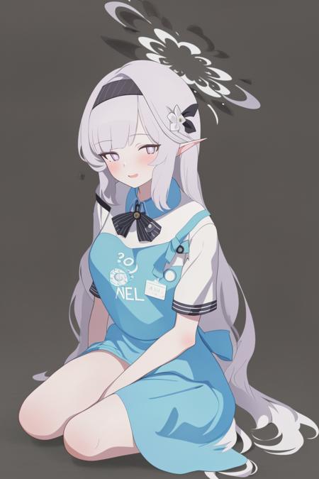 angel's 24 uniform (blue archive) apron