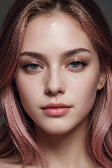(a cute girl, 22 years old, pale skin , pink hair ,skinny:1.1),(big boobs , small nipples )(best quality, high quality, photograph, hyperrealism, masterpiece, 8k:1.3), mestizo, burly, white shaggy hair, dark skin, smile, (low-key lighting, dramatic shadows and subtle highlights:1.1), adding mystery and sensuality, trending on trending on artsy, concept art, (shot by helmut newton:1.1), rule of thirds, black and white, modern ,shiny skin, epiCRealism, epiCNegative