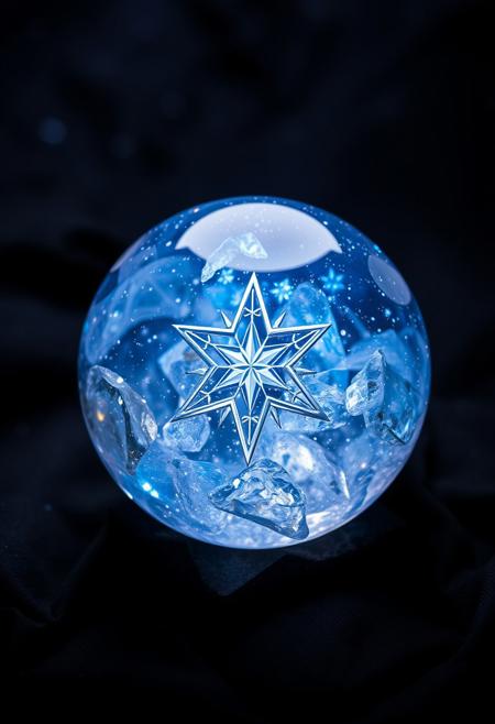 A Highly Detailed Celestial Starry Round Crystal