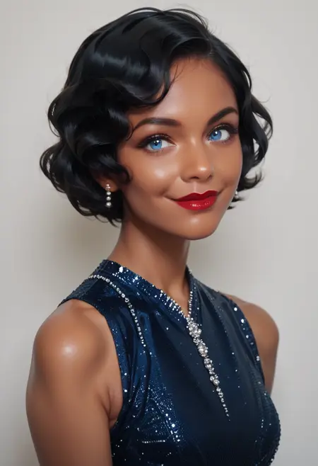 Tousled Finger Waves Hairstyle PONY XL