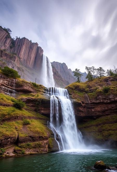 Majestic waterfall by Evgeni Dinev.