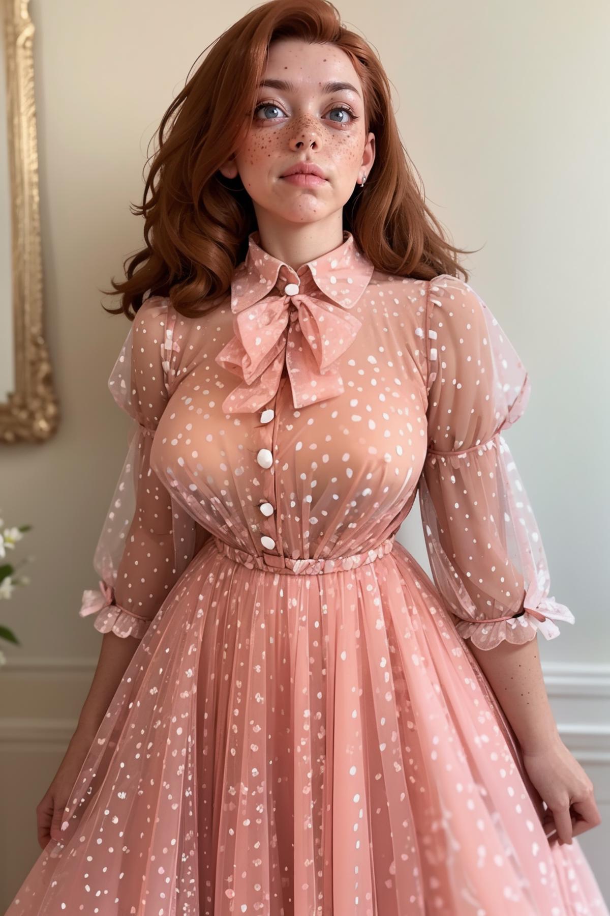 Polka Dot Peachy Dress image by freckledvixon