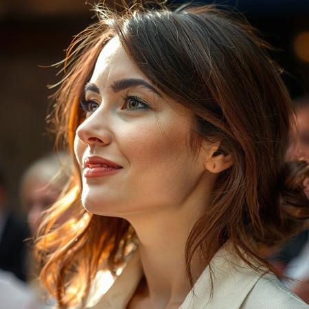 head short of lovely woman facing the viewer