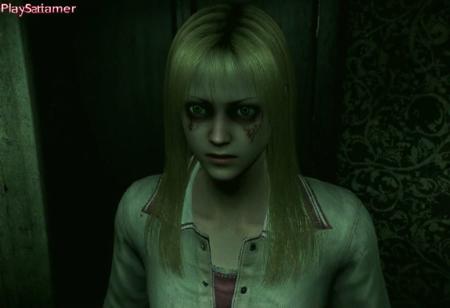 white skin girl, thin, oval face, green eyes, almond eyes, straight nose, blonde hair, long hair, straight hair,   horror pink style, 3d model, horror protagonist,female, PS2, PlayStation japan horror, low quality, silent Hill 2, Resident Evil, octane render,detailed, volumetric, dramatic lighting, eerie, dark, spooky, suspenseful, grim, detailed, distressed, edgy, rock and roll vibe, dark, mysterious, haunting, dramatic, ornate, PlayStation 2 graphics, PlayStation 1