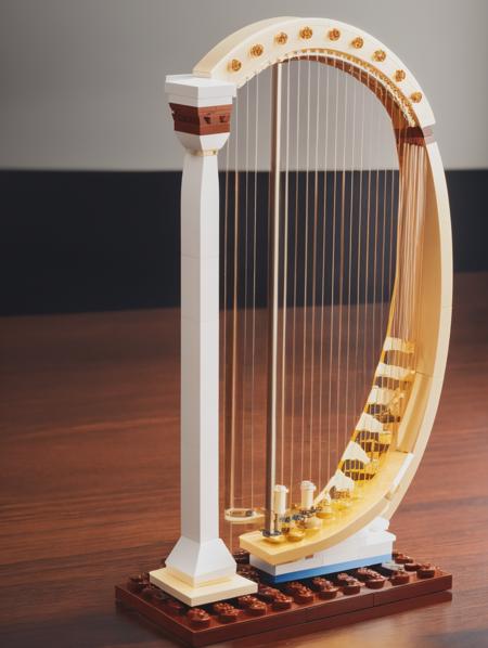 LEGO Creator, a harp on stage <lora:lego_v2.0:0.8>, masterpiece, high detail, 8k, high detailed skin, 8k uhd, high quality
