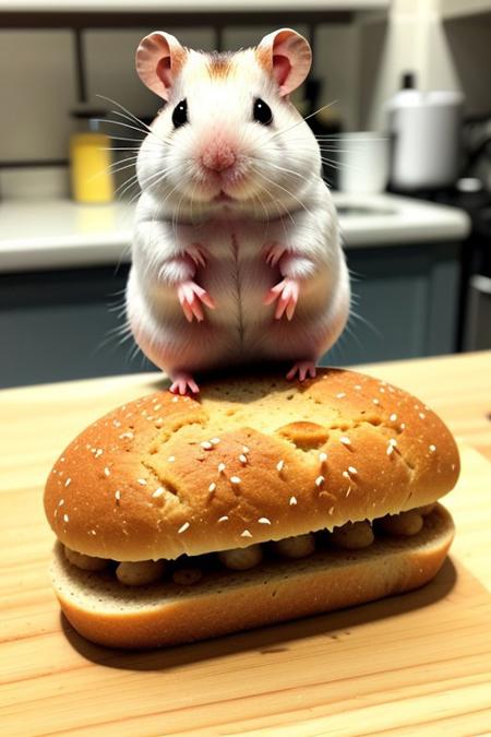 hamster made of bread