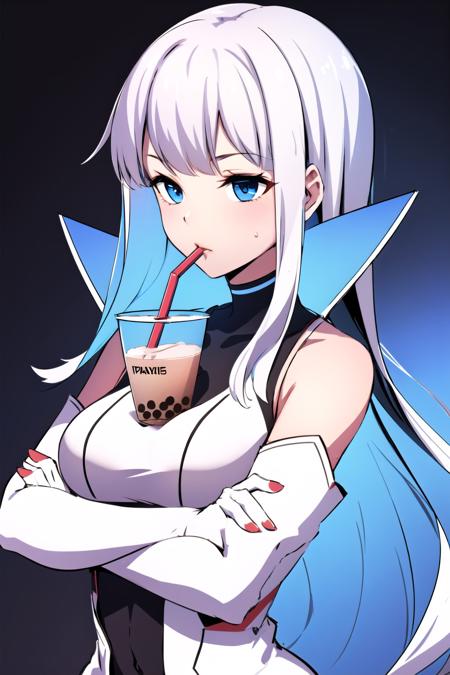 (masterpiece, best quality:1.2), <lyco:Playstationchan:0.8>, <lyco:concept_bubbleteachallenge-16:1.0>, solo, 1girl, playstation-chan, closed mouth, bubble tea challenge, drinking straw, crossed arms