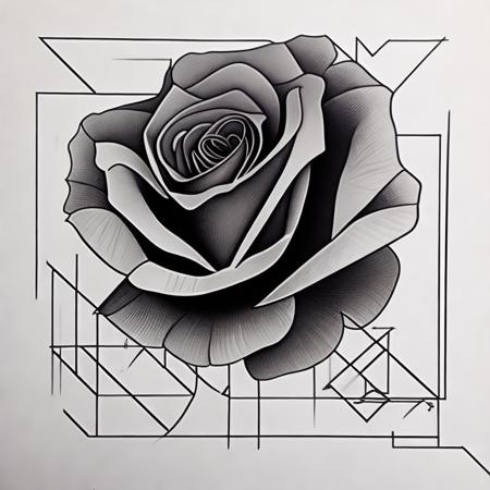 by Geometric drawing style