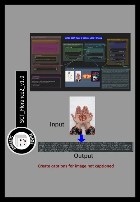 ComfyUI beginner friendly Florance 2 Batch Images to Caption Super Simple Workflow by SarcasticTOFU