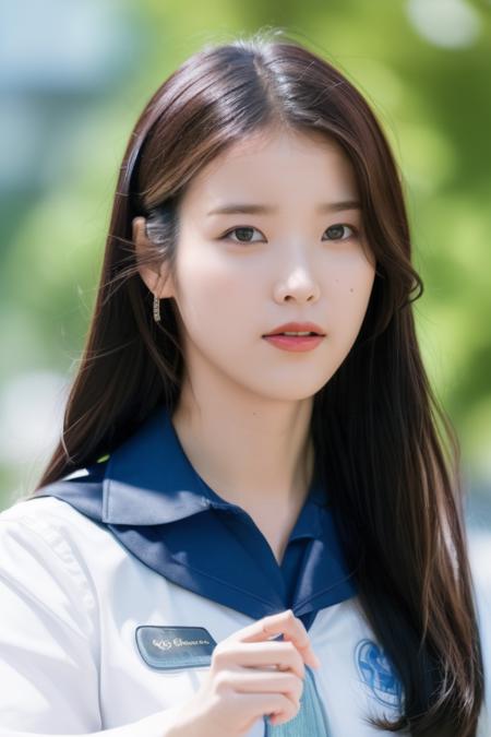 <lora:IUV1:1>,IU,(close-up photo:1.2),(pov:1.4),(school uniform:1.5), korean, woman, perfect eyes,1girl,complex 3d render ultra detailed, portrait of beautiful women, moody portrait, striking features, beauty, intricate details, dramatic composition, tension, wispy hair, contrast, texture, realism, high-quality rendering, stunning art, high quality, film grain, Fujifilm XT3,swirly bokeh,(realistic, photo-realistic:1.4),RAW photo,physically-based rendering,(8k, best quality, masterpiece:1.2),(full body shot:1.2),(close-up photo:1.3),octane render,extremely detailed CG unity 8k wallpaper,(studio soft light, rim light,in classroom,sunlight:1.2),hyper realistic detail shiny skin,ultra detailed,(ultra realistic:1.5),(looking at viewer:1.2),(intricate:1.2),(photorealistic:1.4),chair,desk,(skinny:1.3),smile