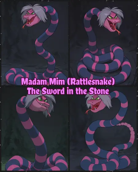 Madam Mim (Rattlesnake) | The Sword in the Stone | IllustriousXL & PonyXL