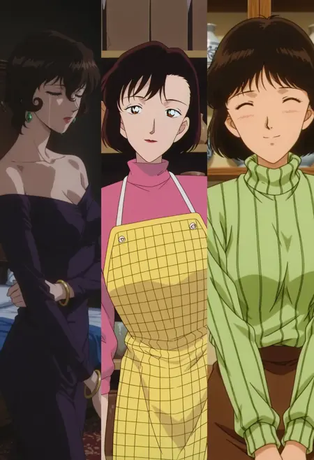 Detective Conan 名探偵コナン Episode228&229 Women - widow 未亡人/ Kikuyo Kasama 笠間菊代/ Muneyuki Daughter 宗之の娘 - Illustrious