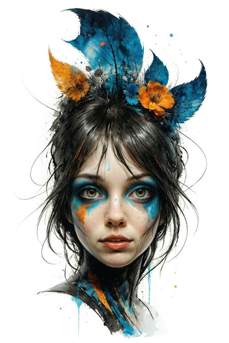 mysterious silhouette uncanny woman, by Minjae Lee, Carne Griffiths, Emily Kell, Steve McCurry, Geoffroy Thoorens, Aaron Horkey, Jordan Grimmer, Greg Rutkowski, amazing depth, double exposure, surreal, geometric patterns, intricately detailed, bokeh,  perfect balanced, deep fine borders, artistic photorealism , smooth,  great masterwork by head of prompt engineering   <lora:add-detail-xl:2>  <lora:xl_shuimo:0.7> ink wash painting <lora:Cute_Drawing:0.55>  <lora:hyperkraximalism_v1-1:0.25>
