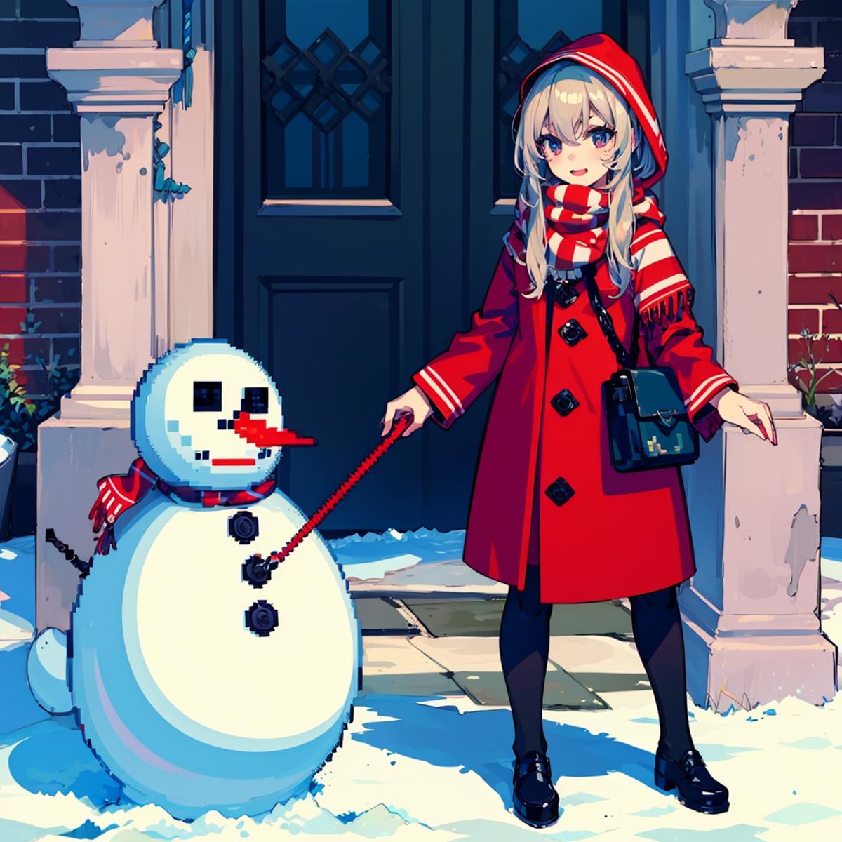 Pixel Snowman Suit (Dungeon Fighter Online) DNF大头像素雪人套装表情包 image by BeihaiZhang