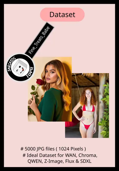Fine Treats Babe - A Dataset of Finest Babes by SarcasticTOFU (For SDXL, Flux, Z-Image, Chroma & QWEN Image)