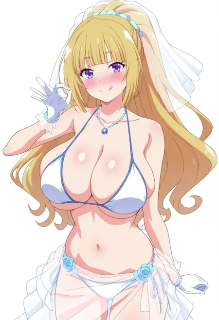 fujisaki_yua bridal_veil+bikini [pony, ill]