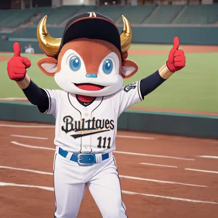 Baseball mascot ORIX Buffaloes Buffallo BULL SD15
